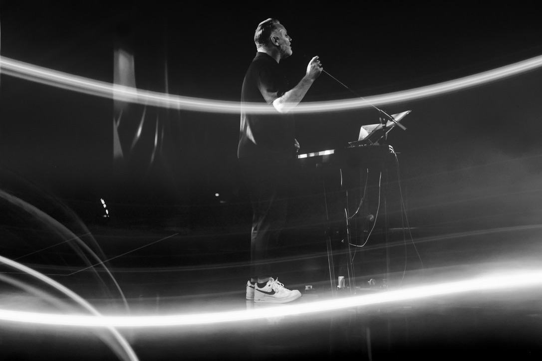 Mark at a keyboard during worship