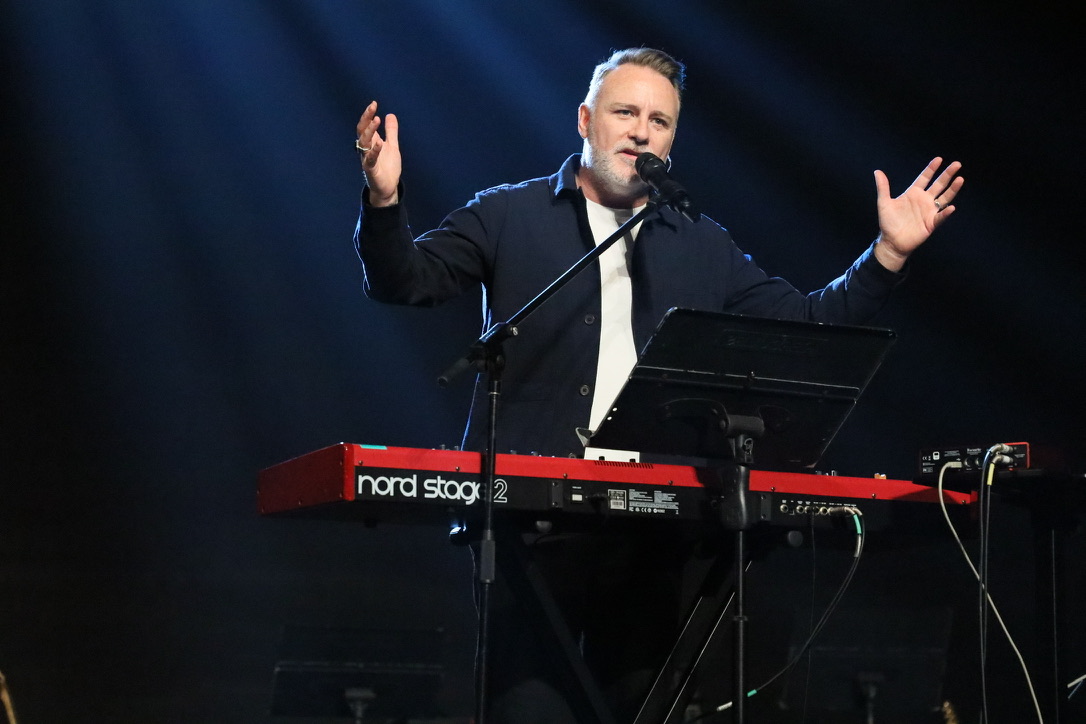 Mark leading worship from a keyboard